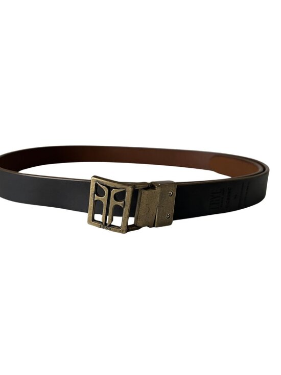 FRYE Women’s Sz Medium Genuine Leather Brown Reversible Belt With Logo Buckle main image 7